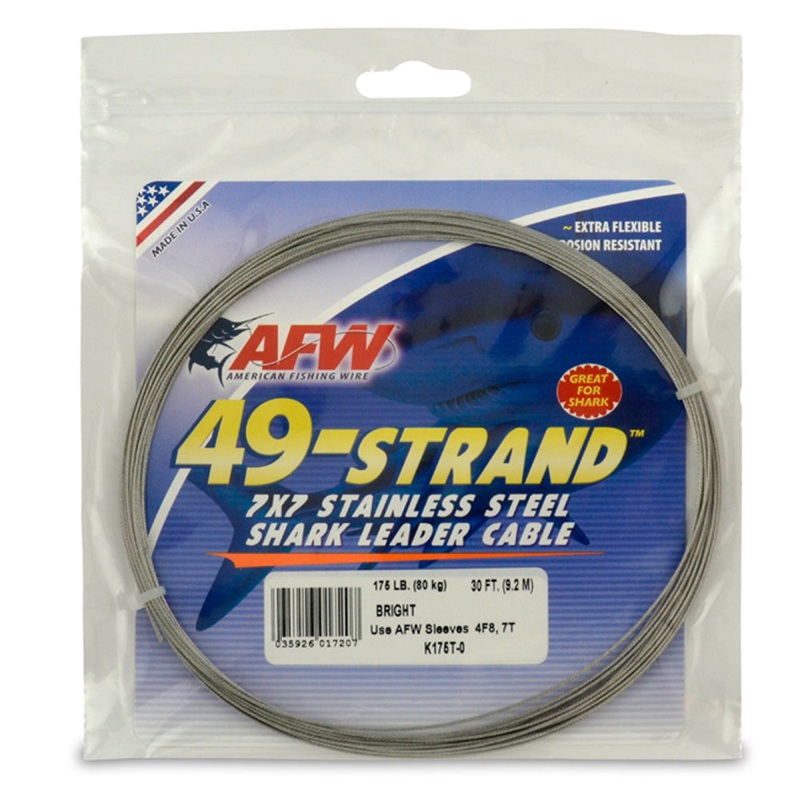 AFW 49-Strand SS Cable Bright 30ft 175lb
