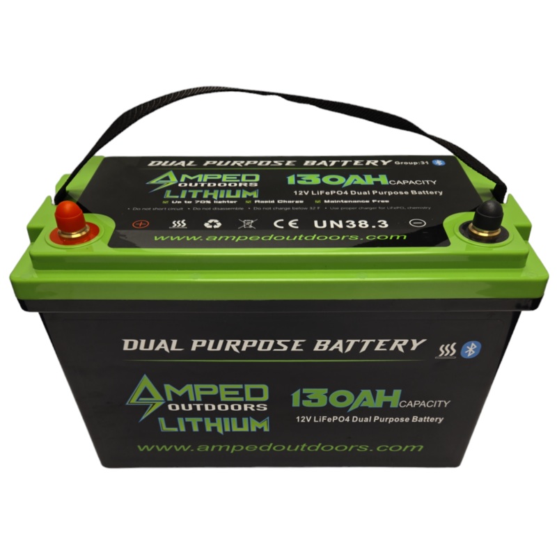130Ah Dual Purpose Lithium Battery (Cranking) 12.8V – Bluetooth – IP67 Waterproof – Heated