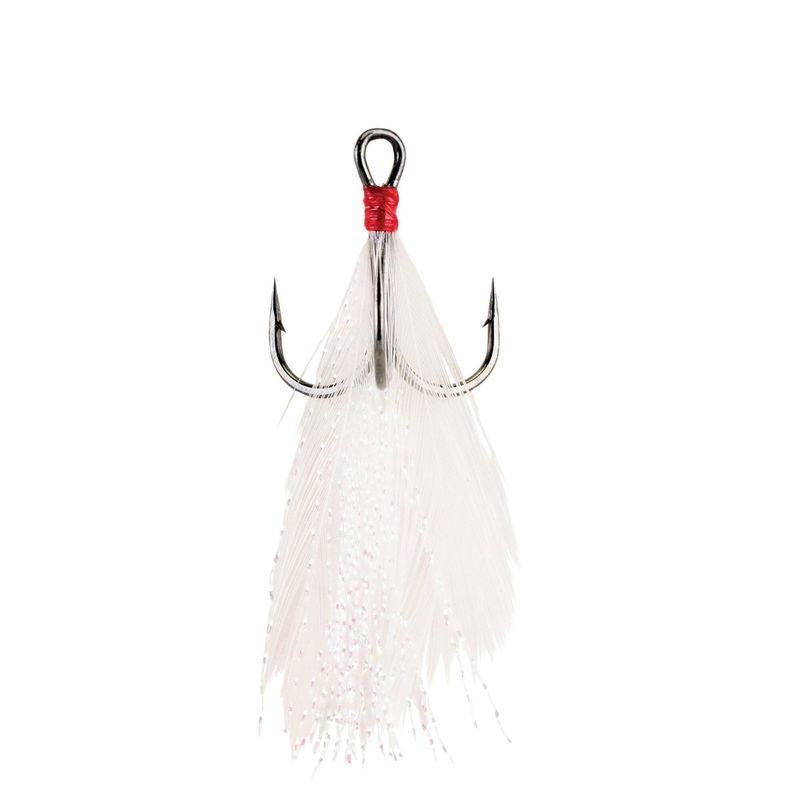 Berkley Fusion Feathered Treble Hook 4Pk 2 White