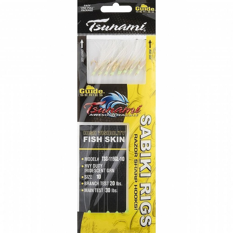 Tsunami TSG Heavy Duty Sabiki Iridescent Glow 8