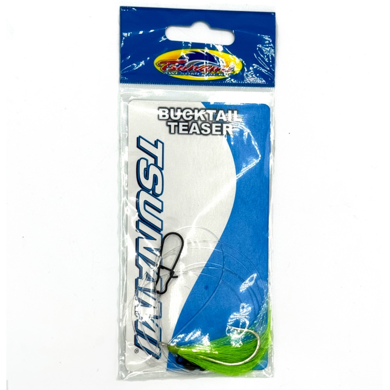 Tsunami TS-4BTR Bucktail Teaser Rig Chartreuse