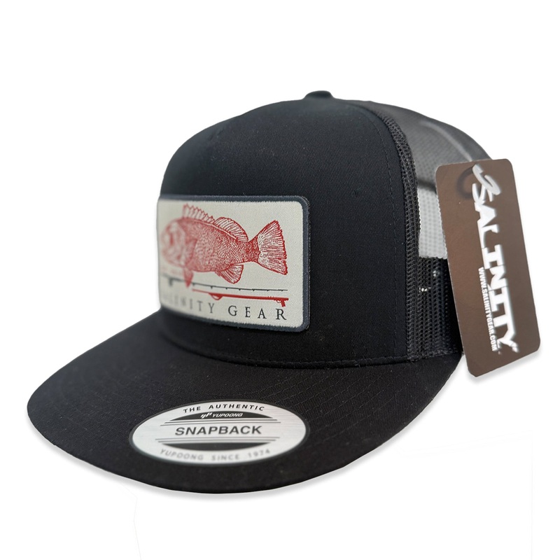 Salinity Cubera Snapper Patch Hat O/S Black