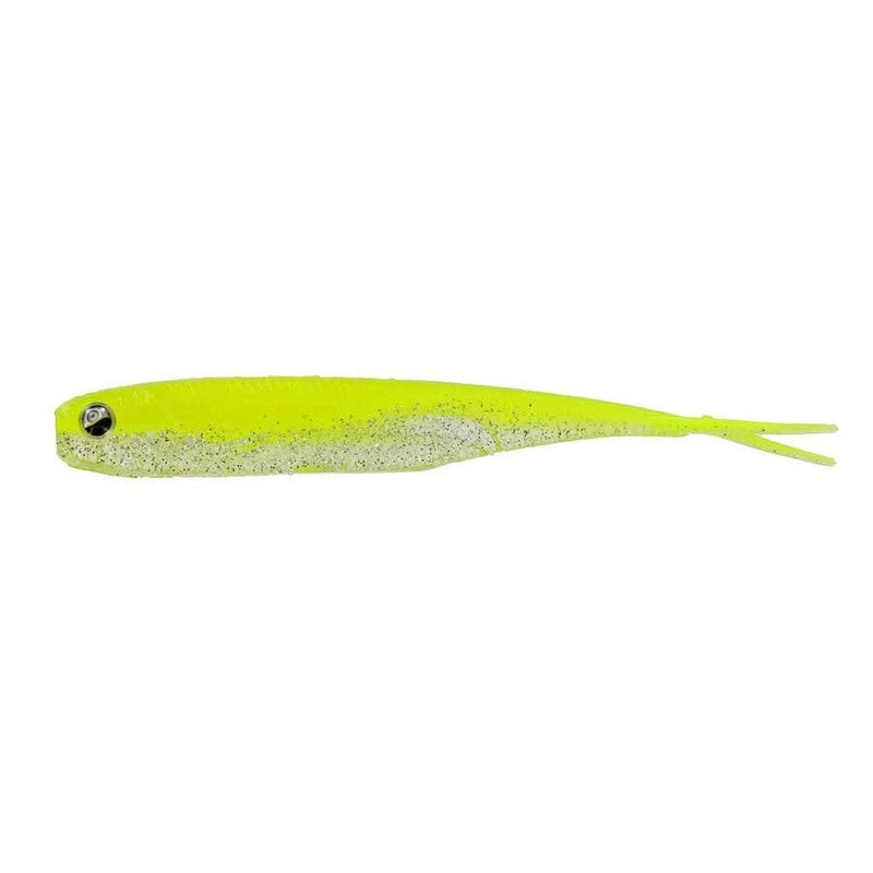 RAID Japan Fish Roller Jerk Minnow White Chartreuse 4″ 6pk