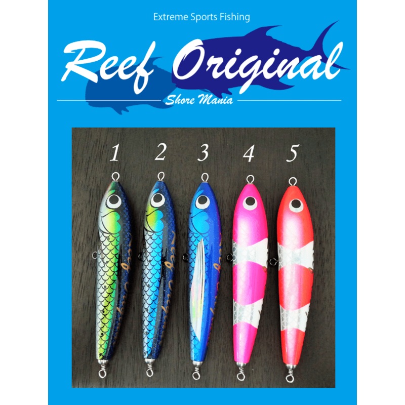 Reef Original Handmade Wood Lure – Diving Pencil A-Type 170 5. Orange Zebra