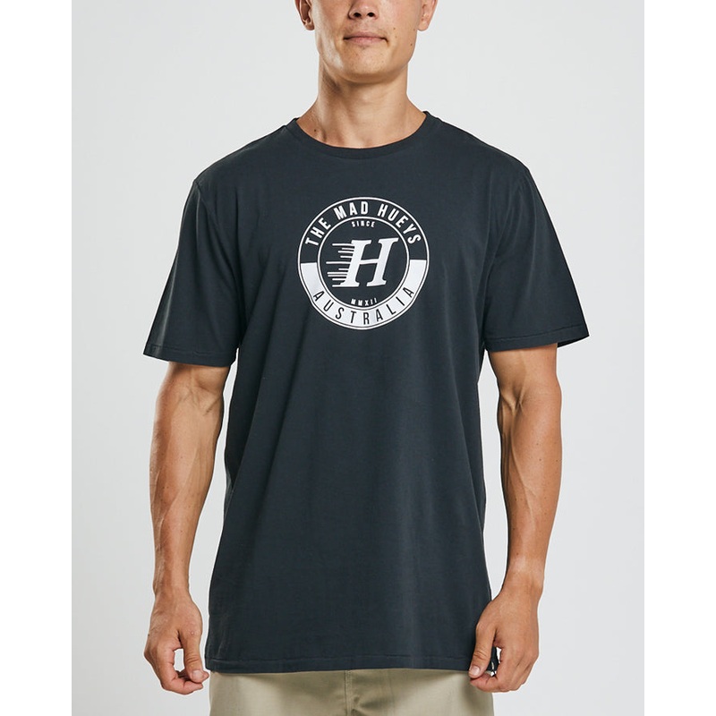 The Mad Hueys Flying H Short Sleeve Tee Large Black