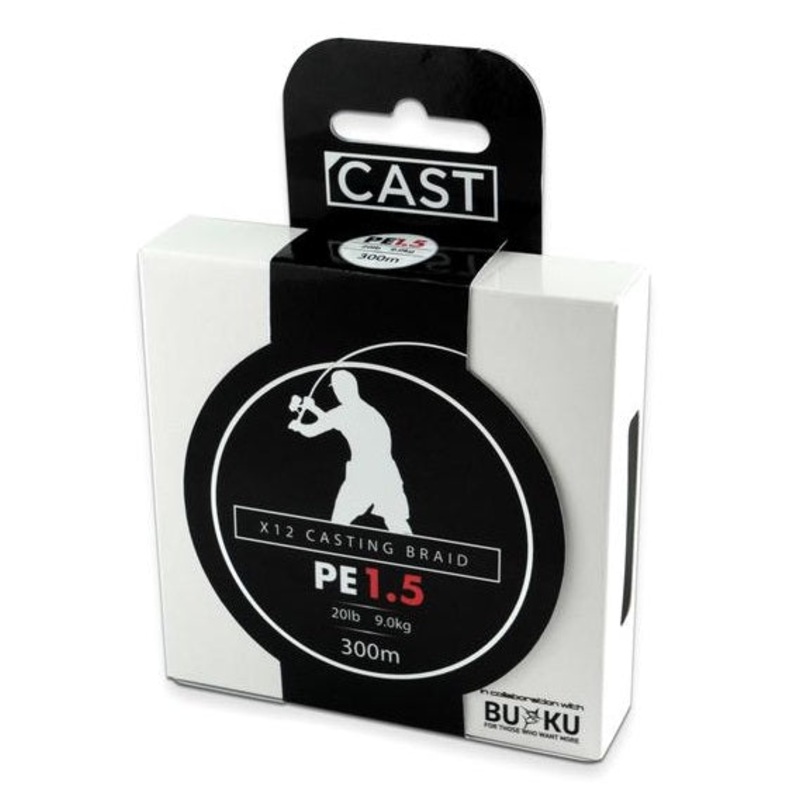 Buku CAST x12 Performance PE Casting Braid PE1 300m