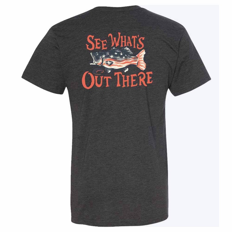 Costa Dark Heather Freedom Bass T-Shirt MEDIUM