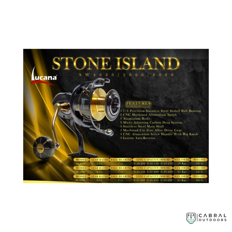Lucana Stone Island SW4000-6000 Spinning Reels SW4000