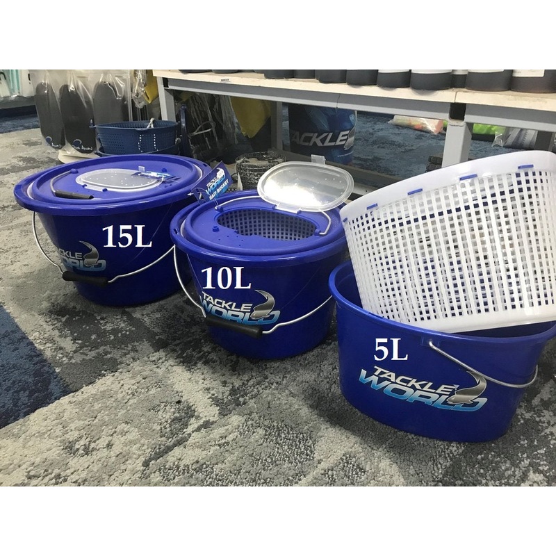 Tackleworld Live Bait Buckets 10L TW Blue