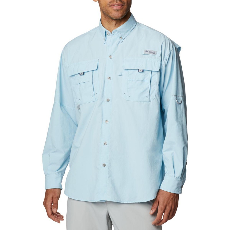 Columbia Bahama II Long Sleeve Shirt Mens Spring Blue Small Spring Blue