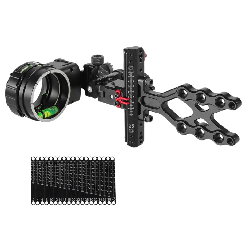 Topoint TX3510 Single Pin Micro Adjustable Bow Sight Black