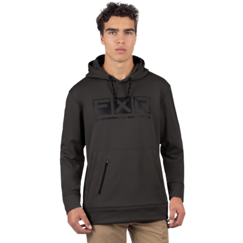 UNISEX PODIUM TECH PO HOODIE M ASPHALT/BLACK