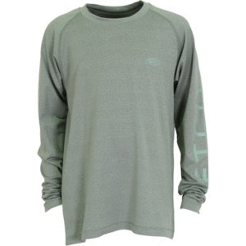 AFTCO Youth Samurai 2 Performance Long Sleeve Shirt Space Blue Heather XSmall