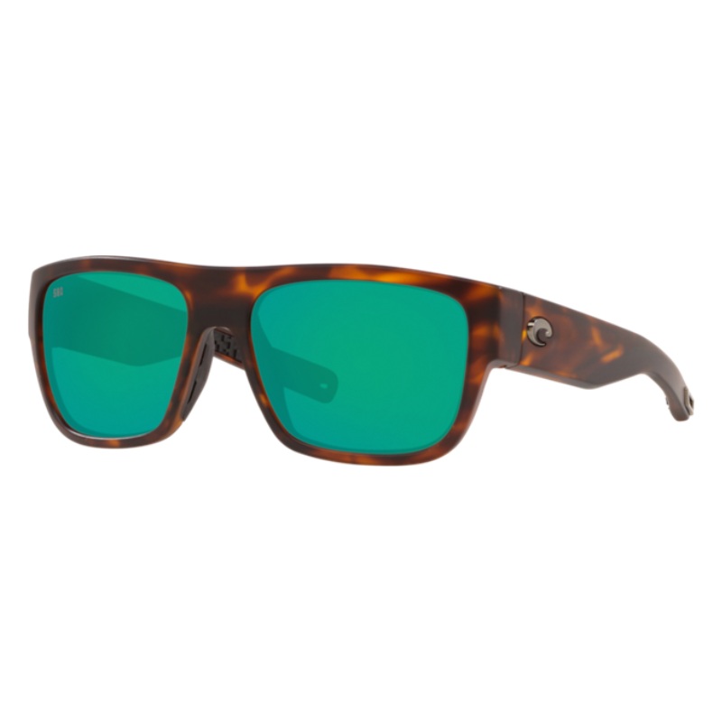 Costa Sampan Polarized Sunglasses Matte Tortoise | Green Mirror 580G
