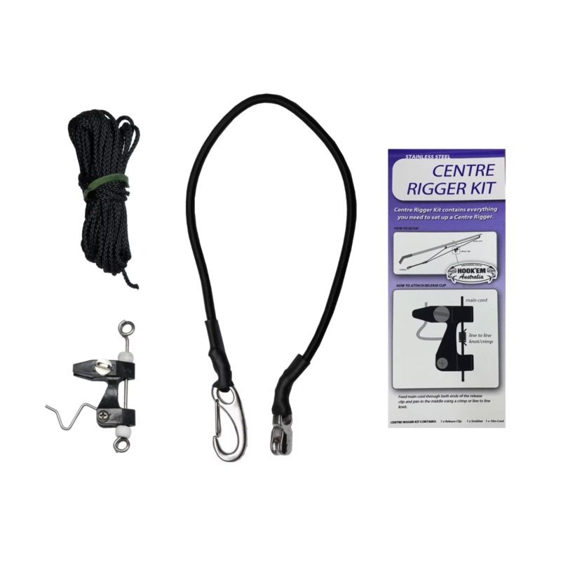 Hookem Shotgun Center Outrigger Set with Rigging Kit 3m 2-piece Black