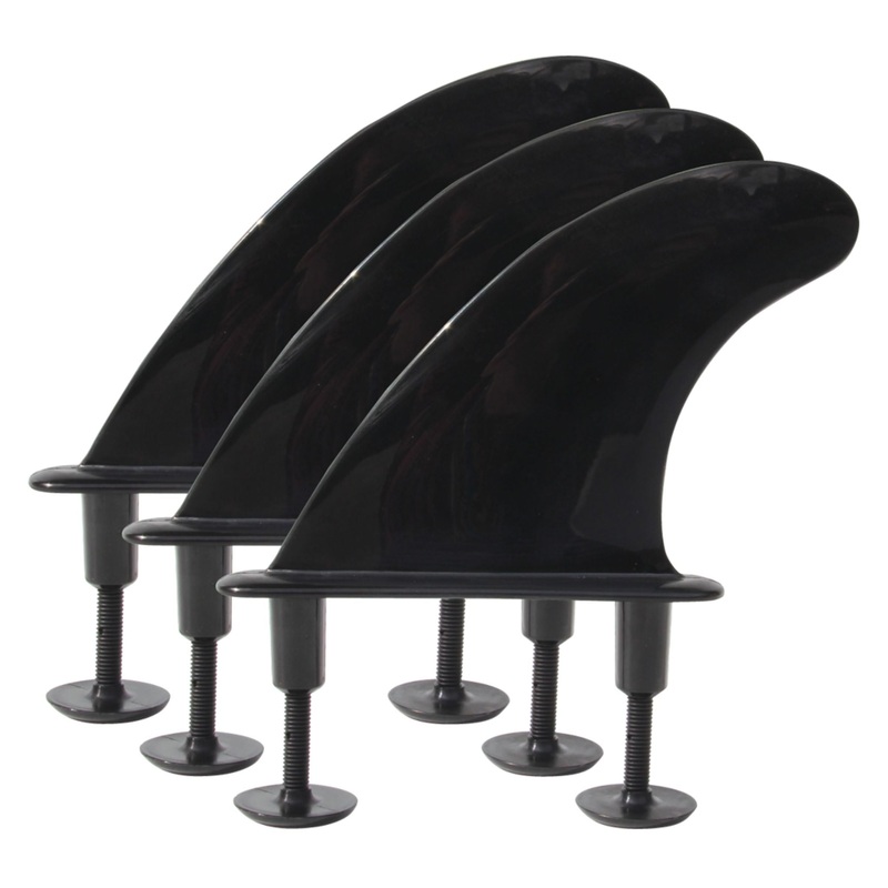 Softboard FIns + Screws 6 Black
