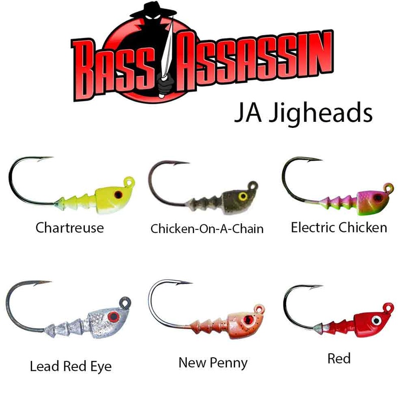 Bass Assassin 1/16OZ JA Jighead 4Pk RED