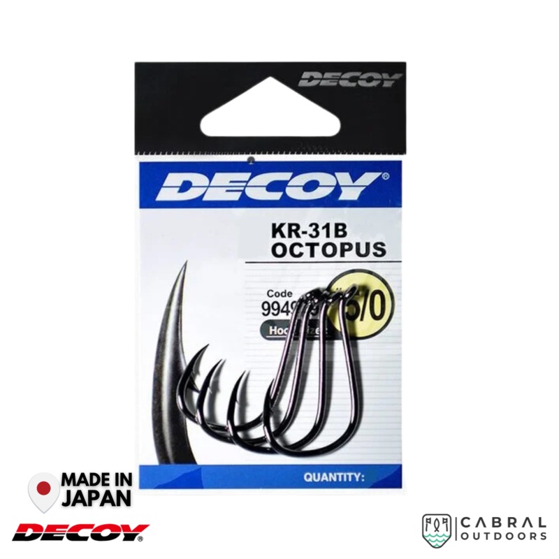 Decoy KR-31B Octopus Black Nickeled Hook | #3-#6/0 #3