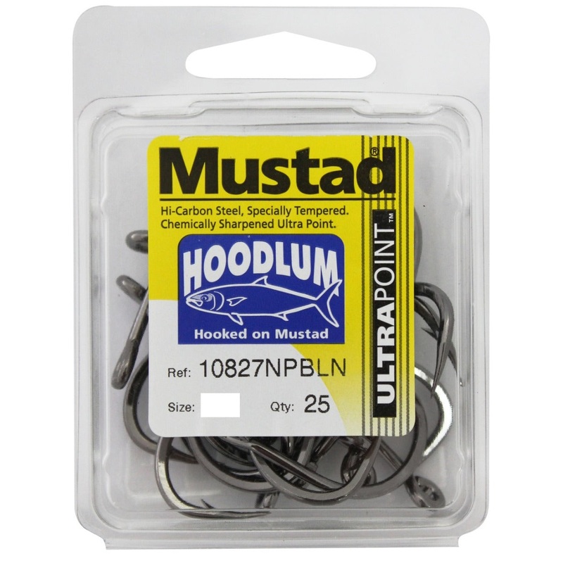 Mustad Hoodlum 10827NPBLN Hook 25 Pack 4/0