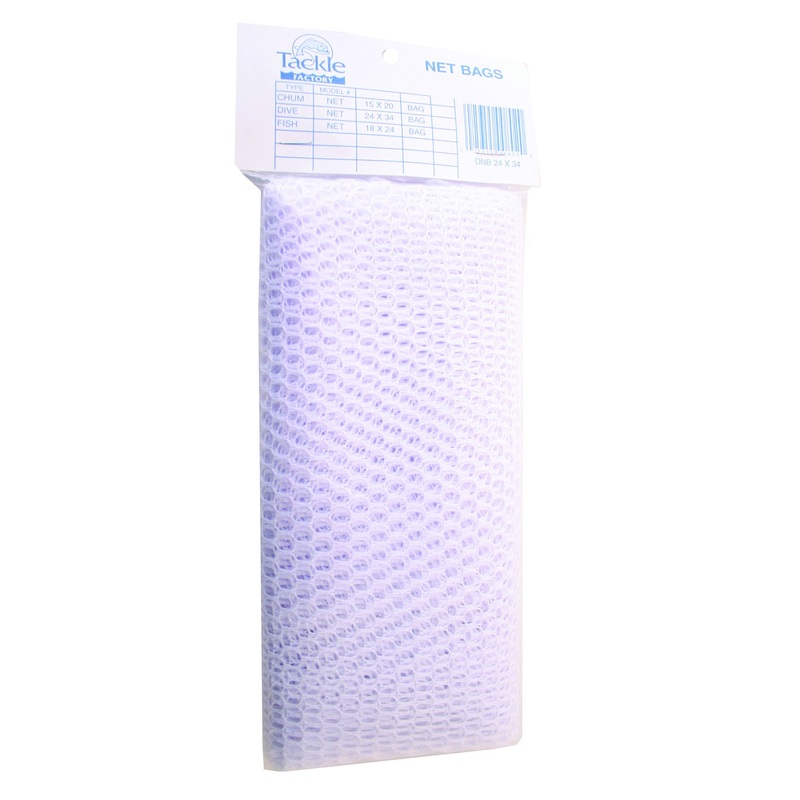Tackle Factory DNB-DIVERS Mesh Bag 24″ x 34″ White 1/4″ Mesh