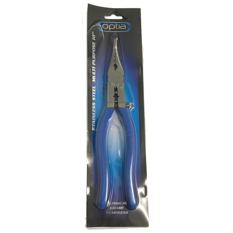 Optia OP129 Stainless Steel Premium 10in Multi Purpose Pliers With Hook Ganging Cones
