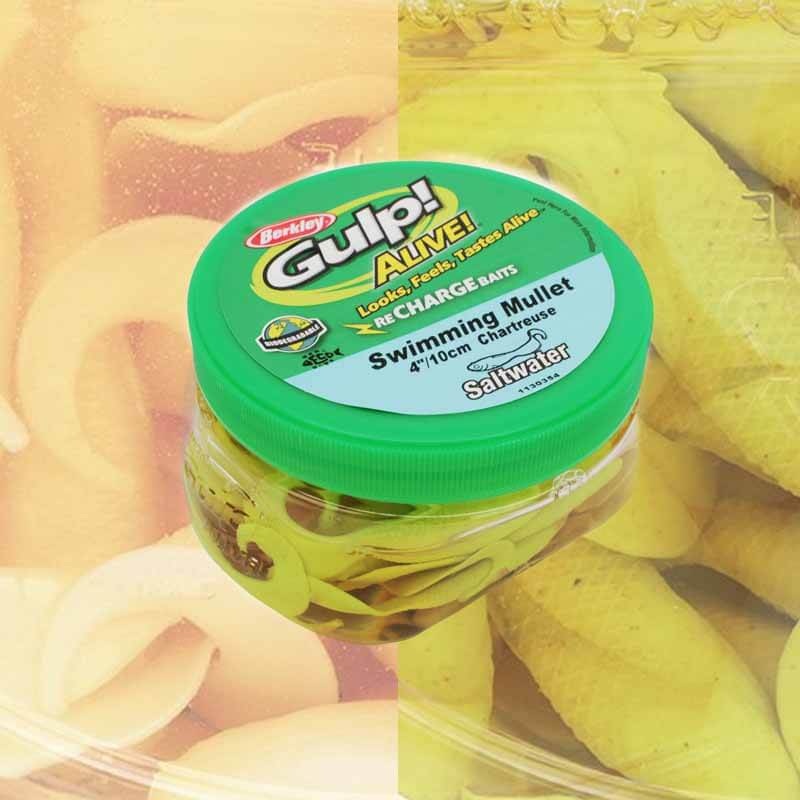 Berkley Gulp Alive 4IN Mullet Pint CHARTREUSE