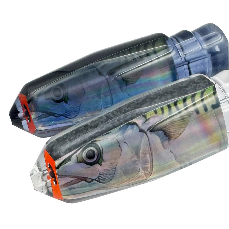 Billmark POG 12″ Bullet Skirted Trolling Lure Clear Holographic Fish