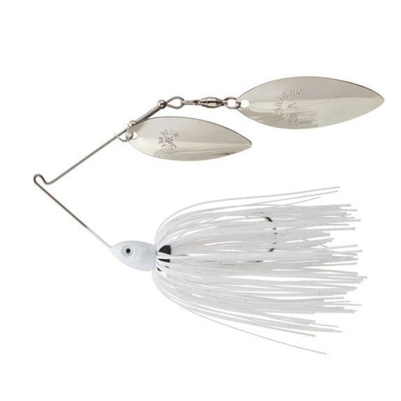 Dirty Jigs Compact Double Willow Spinnerbait White 3/8oz