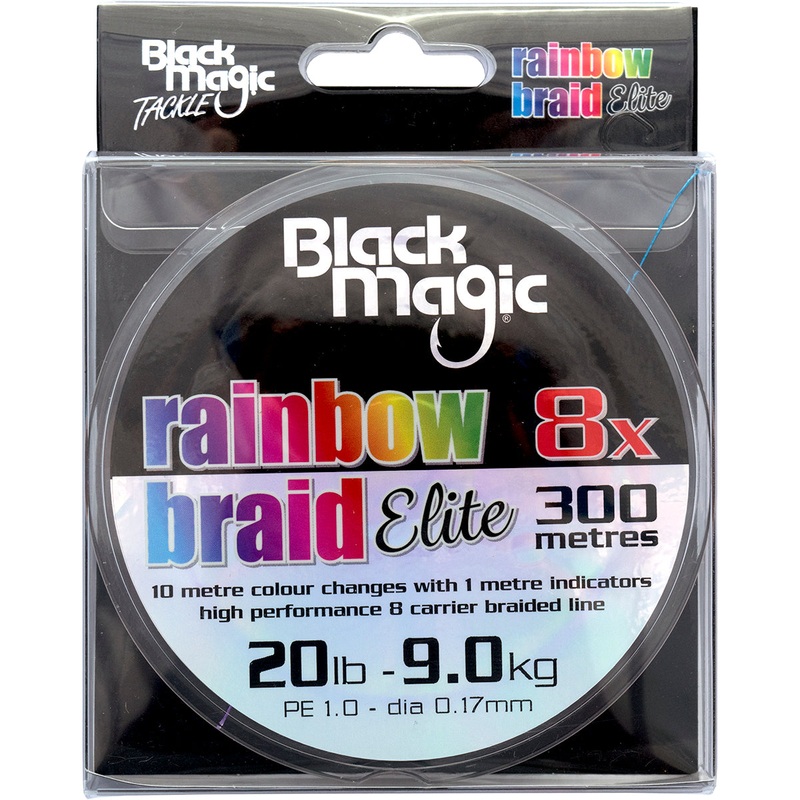 Black Magic Rainbow Elite X8 Braid 300m 20lb
