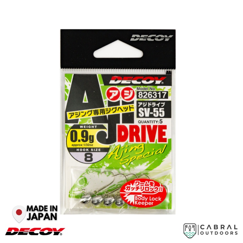 Decoy SV-55 Aji Drive Jighead  | #8 | 1.8g #8 | 1.8g