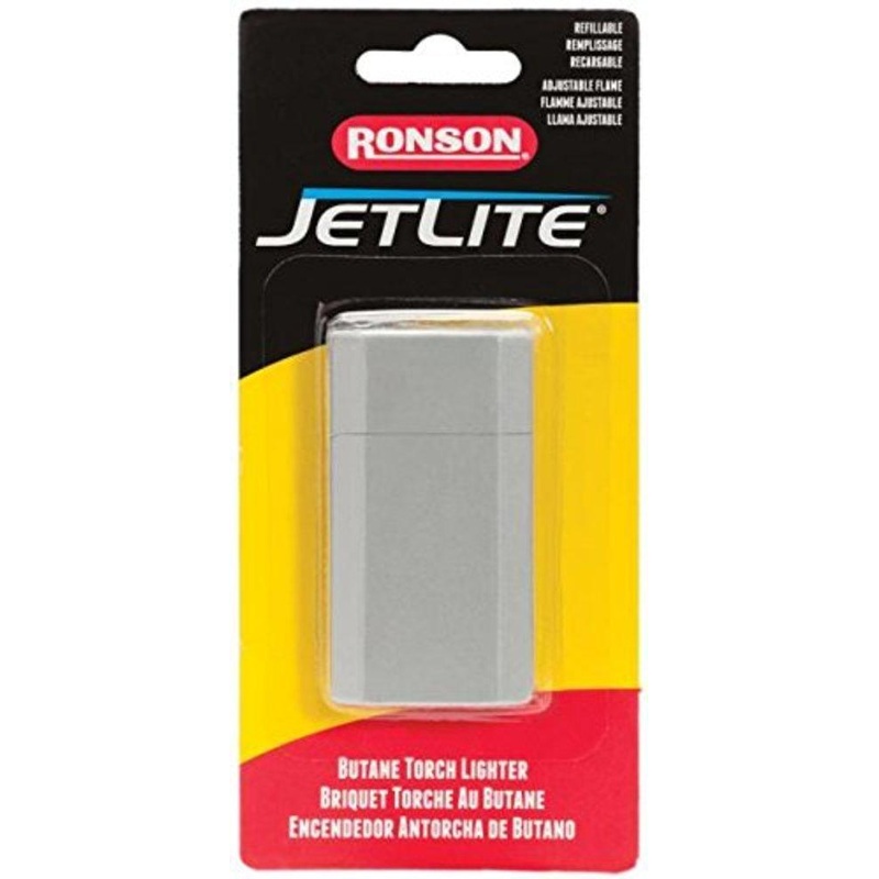 POCKET LIGHTER – RONSON –  RONSON BUTANE TORCH LIGHTER, REFILLABLE SATIN CHROME