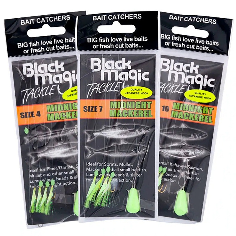 Black Magic Sabiki Rig Midnight Mackeral Size 7