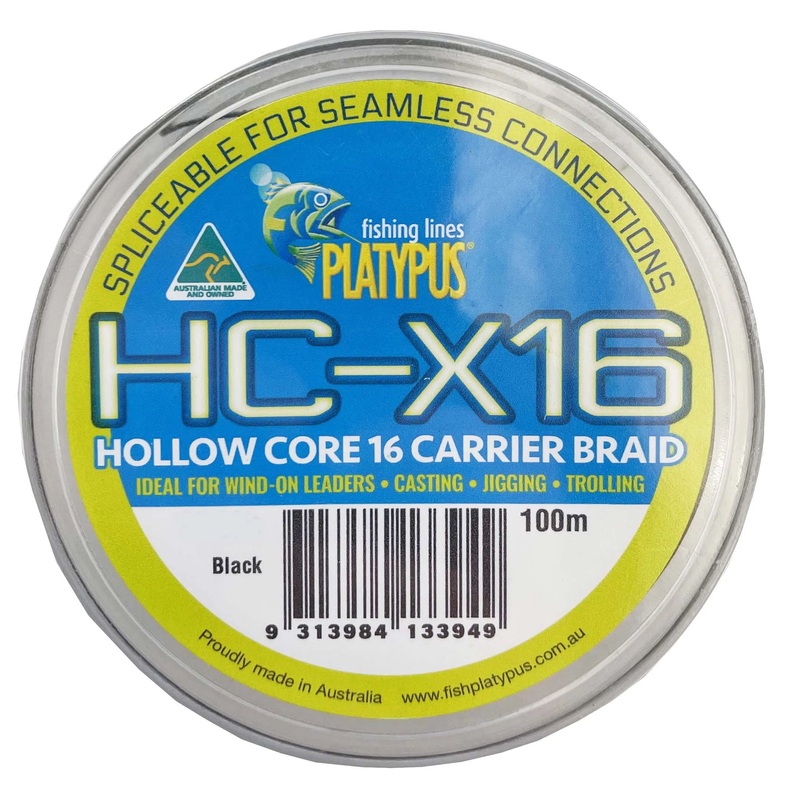 Platypus HC X16 Hollowcore Braid 100m 80lb Black