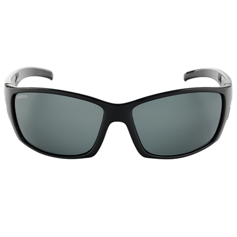 Spotters Fury Gloss Black Frame Polarised Sunglasses Carbon