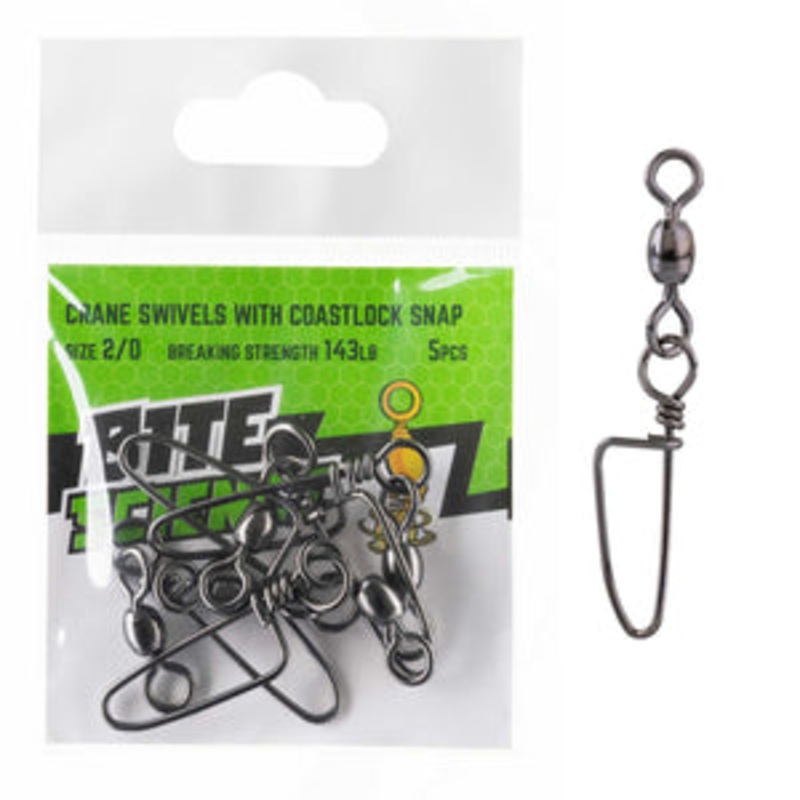 Bite Science Crane Coastlock Snap Swivel Value Pack 1