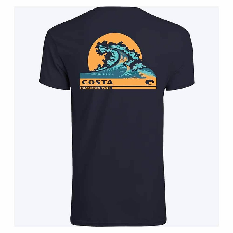 Costa Navy Rad Wave T-Shirt SMALL