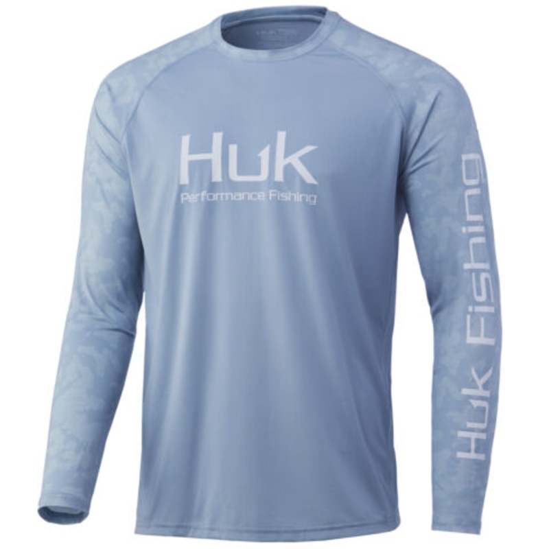 Huk Running Lakes Double Header Shirt H1200403 Beach Glass (339) Small