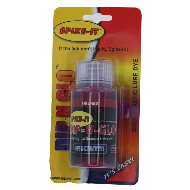 Spike It Dip-N-Glo Worm Dye 2oz Fire Red Garlic