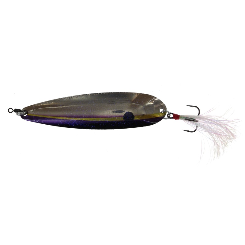 Nichols Lake Fork Flutter Spoon Purple Threadfin 4.75″ – 1 1/8oz
