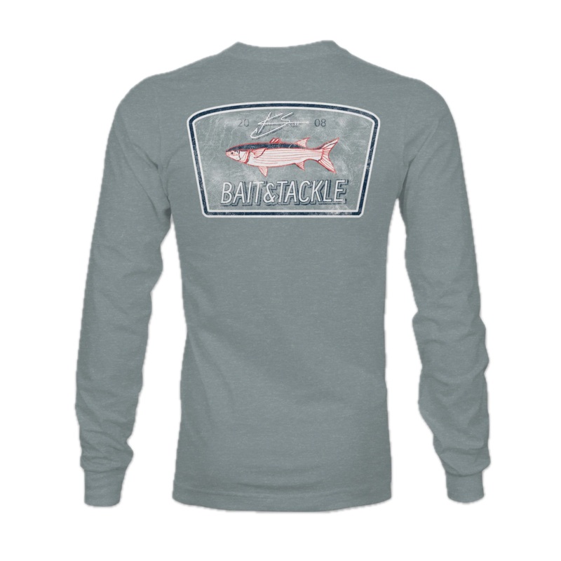 KSCOTT Bait & Tackle Long Sleeve Antic Steel Small