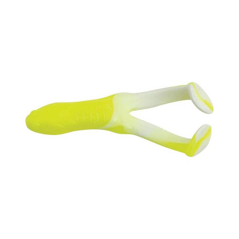 Berkley Powerbait Beatn Paddle Frog 3.9 Inch Chartreuse White Glow
