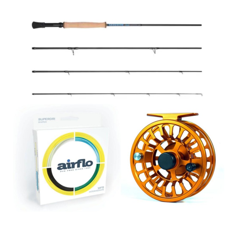 Primal Fly Combo Blitz CS 9ft 10wt Flylab Glide Reel Airflo Line and Backing