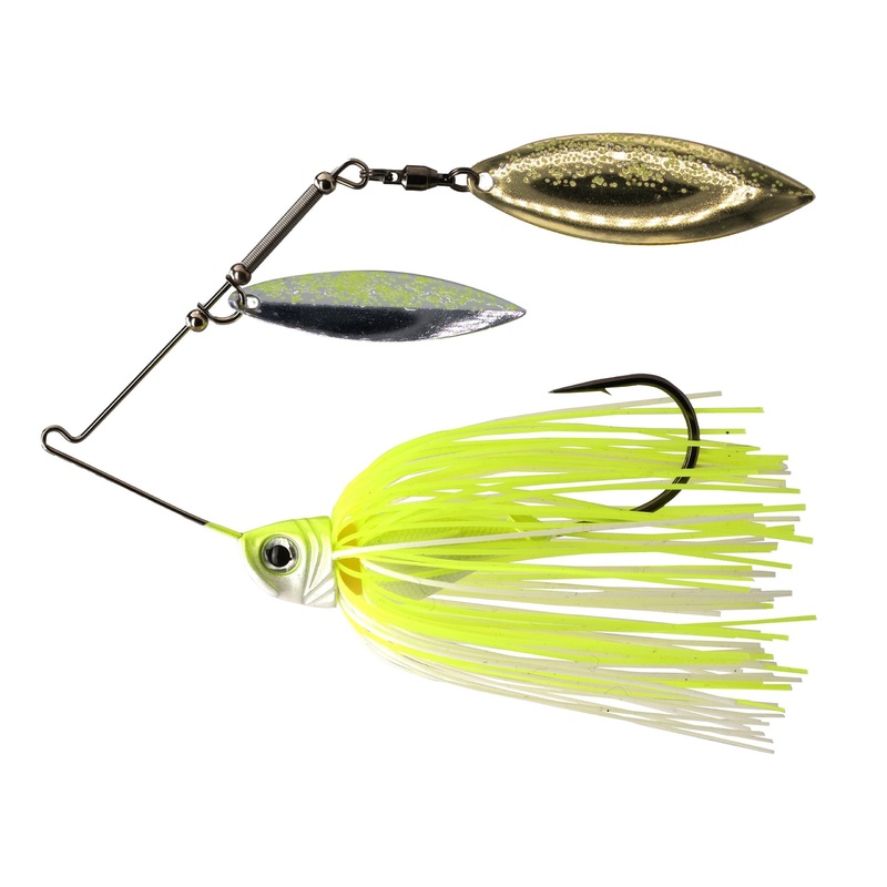 1st Gen Split Blade Compact Spinnerbait Chartreuse White 1/2oz