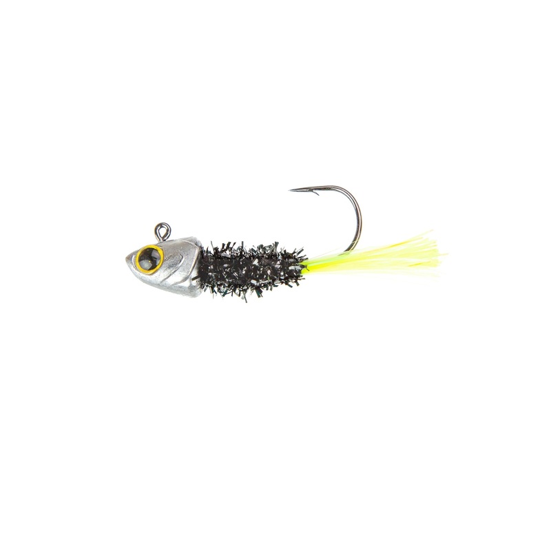 6th Sense Spangle Tinsel Jig 1/16oz Black Neon