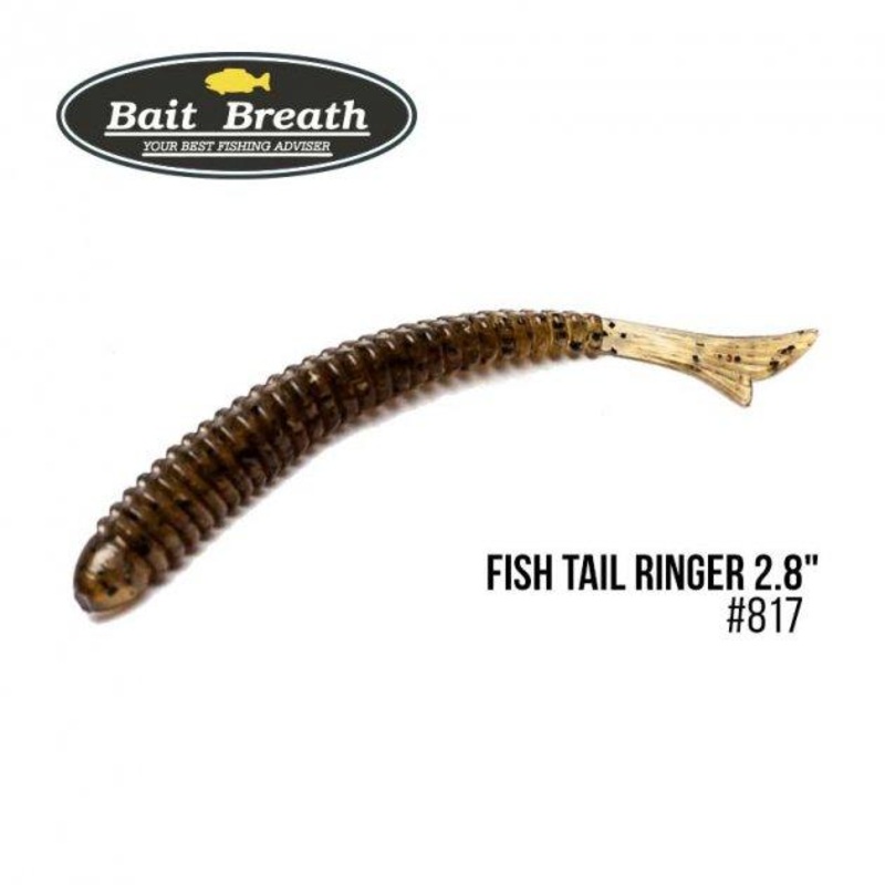 BAIT BREATH U30 Fish Tail Ringer 2.8″ (70 mm) 144 Watermelon/BlackGreen Flak