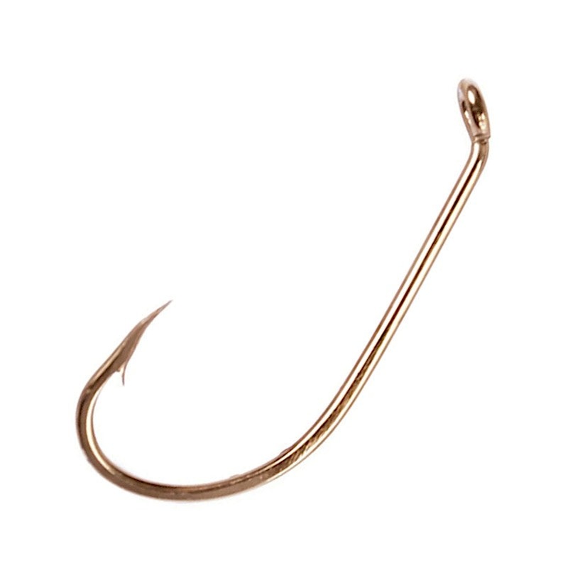 Eagle Claw 178 Plain Shank Hook Down Eye Gold 178-5/0-100pk