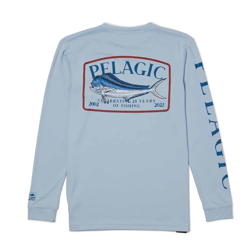 Pelagic Light Blue Aquatek Game Fish Dorado Performance Shirt XX-LARGE