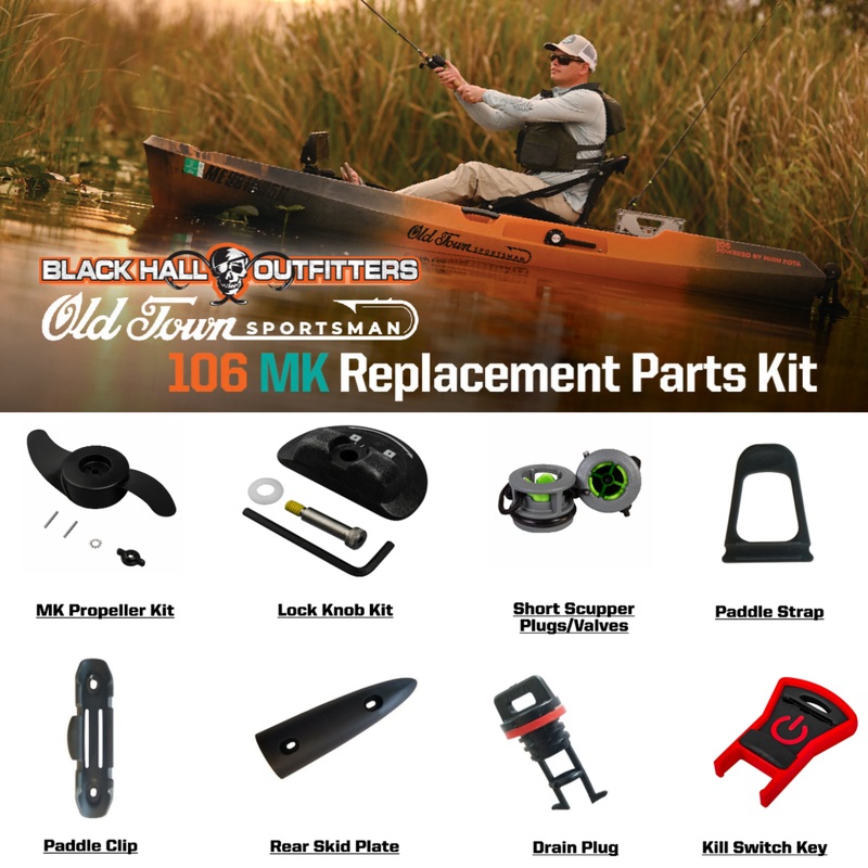 Black Hall Outfitters Old Town Sportsman 106 Powered by Minn Kota Replacement Parts Kit