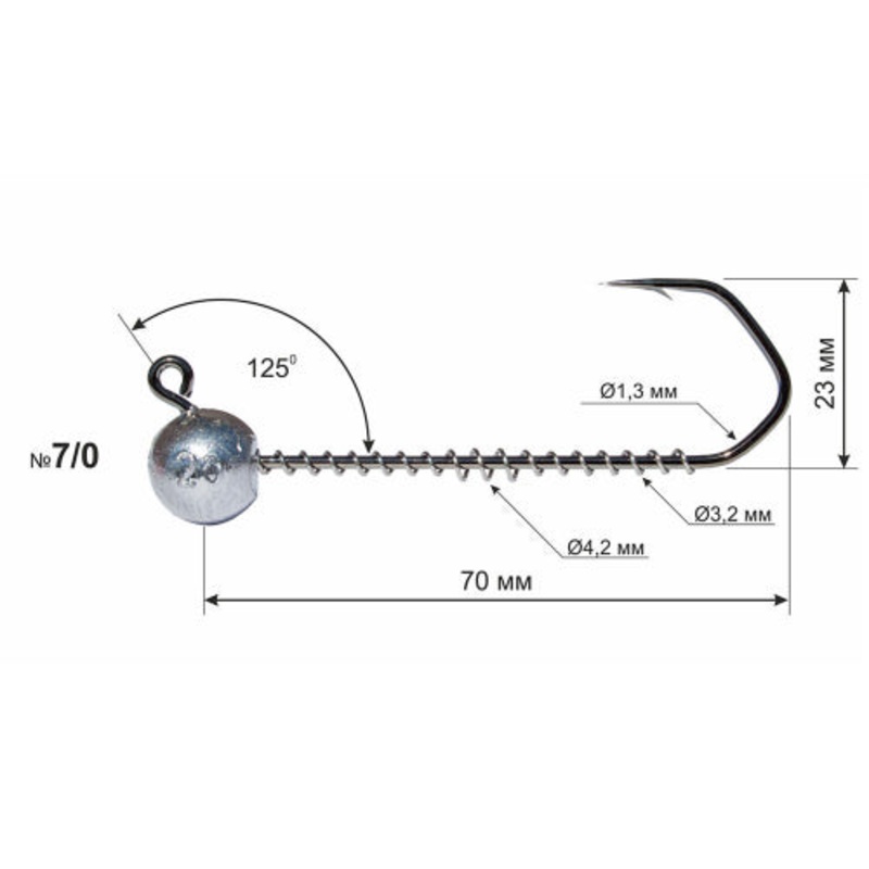 Ttes plombes DS Barbarian Hook H7/0 (70 mm) 5gr (2pcs)