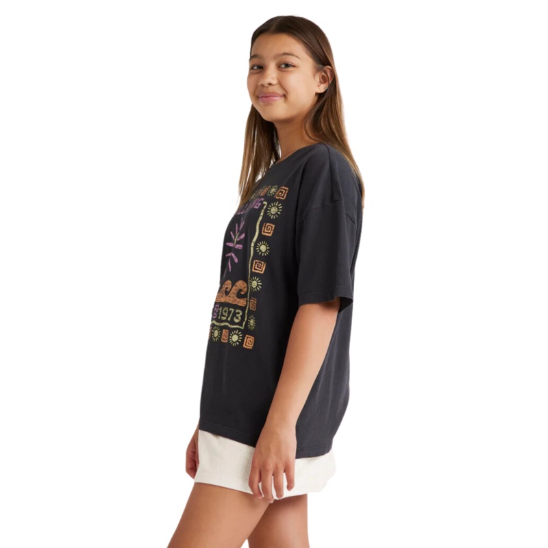 Billabong Girls Waves and Sun Top L/12 OFF BLACK